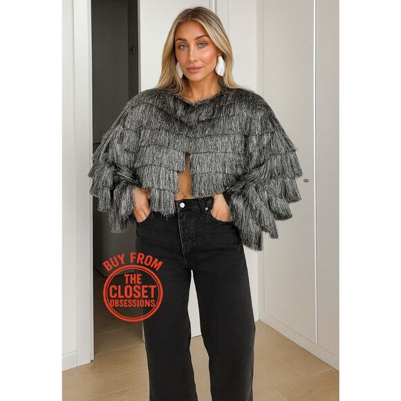 RARE!!! ZARA Fringed Jacket NWT - Picture 6 of 16